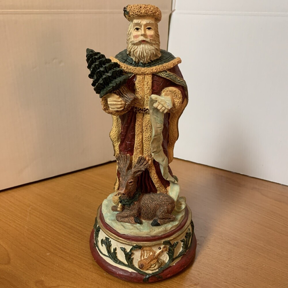 Windsor Collection Christmas Musical Wind Up 9" X 4”Old World Santa Vintage